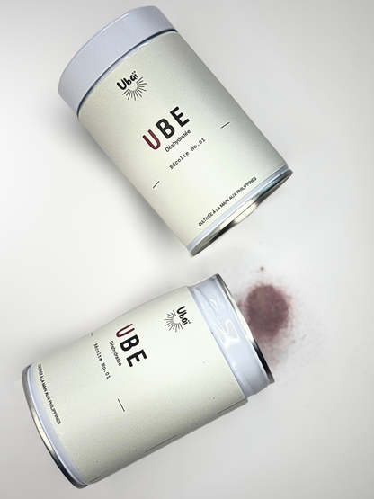 La boîte Ubaï, le contenant idéal pour la conservation de votre poudre d'ube : au frais, à l’ombre et au sec. 